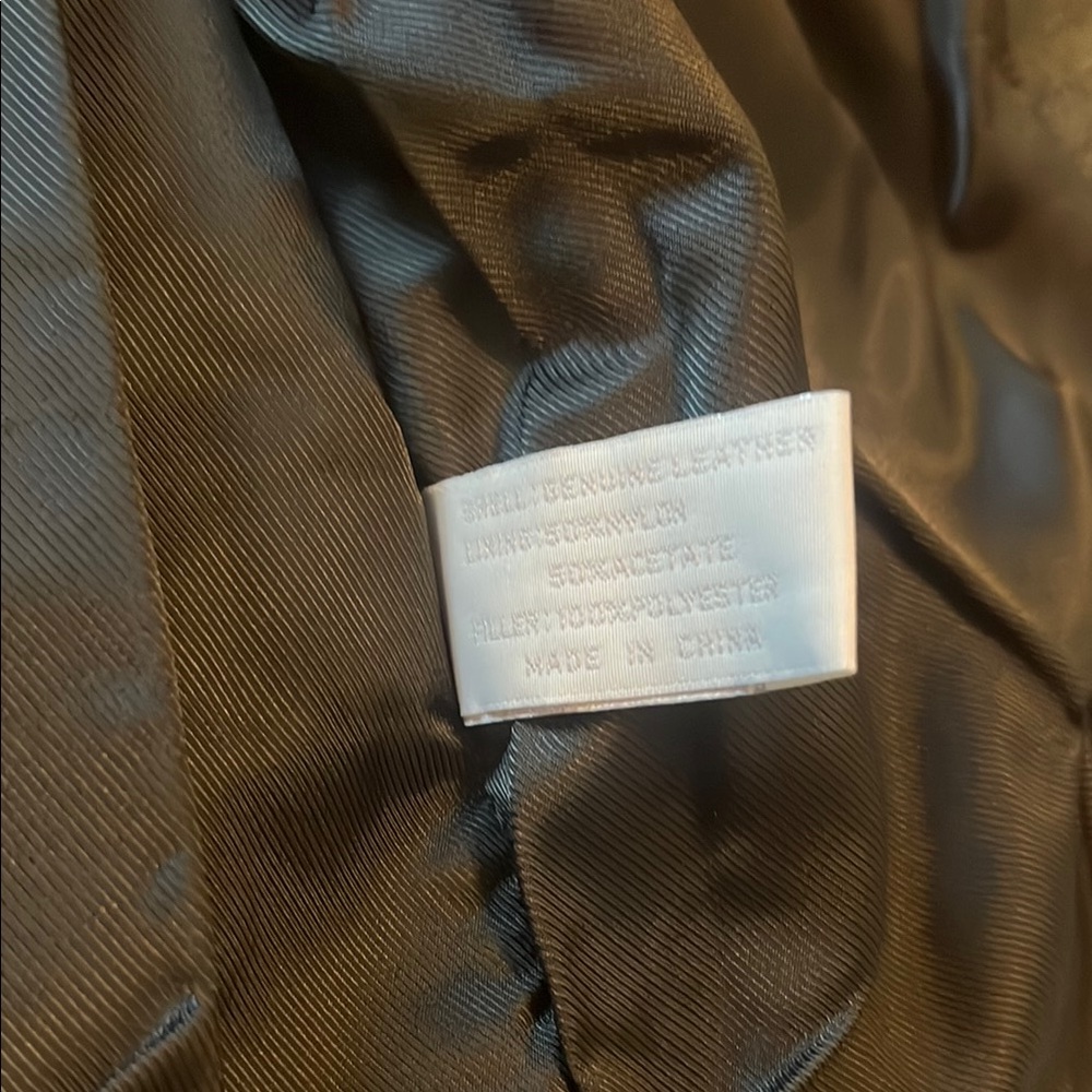 Northwest Blue Black Leather Jacket Sleek Design - Picture 3 of 4